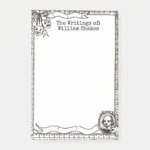 William Shakespeare Teckning Post-it® Notes 4 x 6 Post-it Block