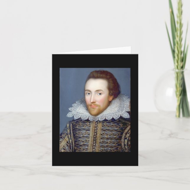 William Shakespeare Theme Note Card Kort (Framsida)