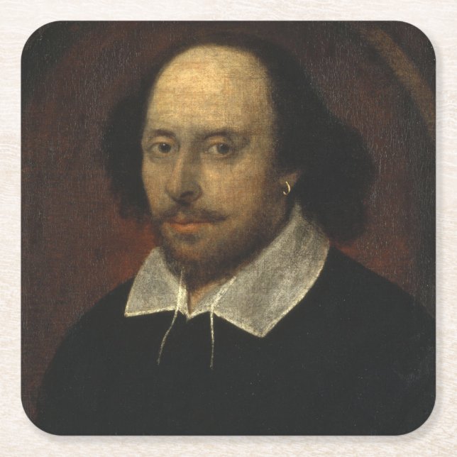 William Shakespeare Underlägg Papper Kvadrat (Framsidan)