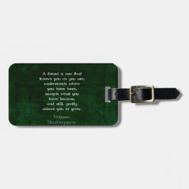 William Shakespeare Vänskap inspirationsoffert Bagagebricka