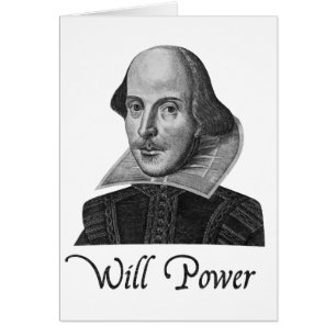 William Shakespeare Will Power Hälsningskort