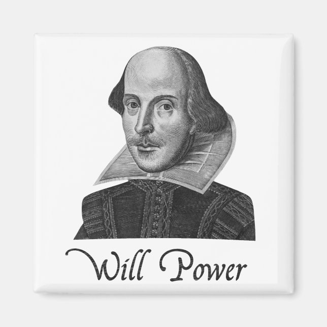 William Shakespeare Will Power Magnet (Framsidan)