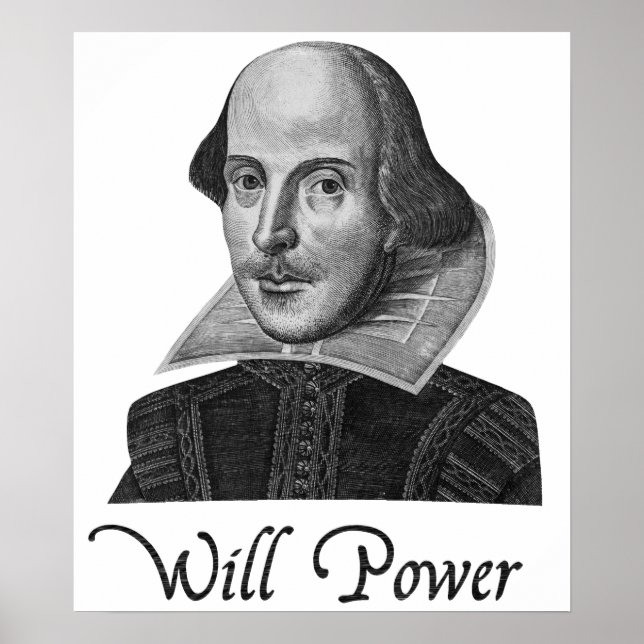 William Shakespeare Will Power Poster (Framsidan)