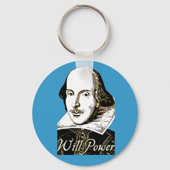 William Shakespeare Will Power T shirt Nyckelring (Framsida)