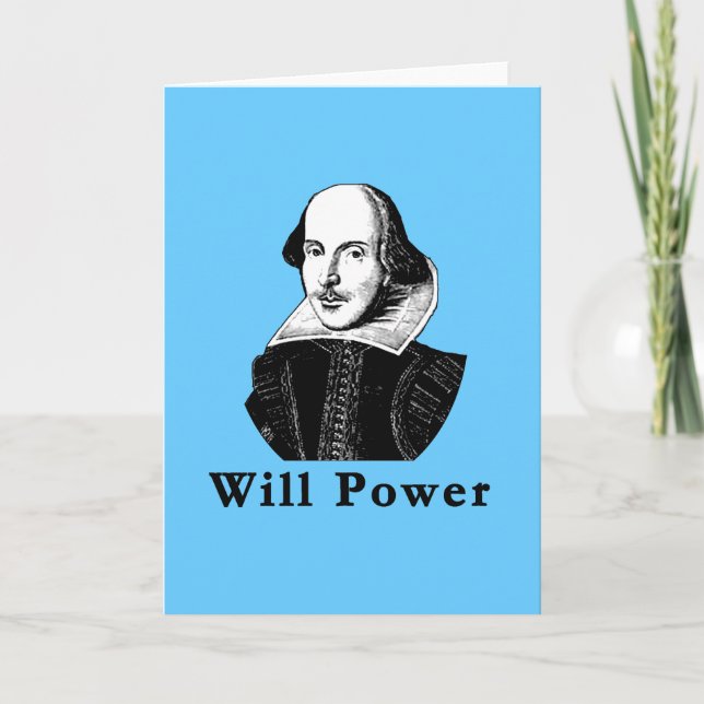 William Shakespeare WILL POWER Tshirts Kort (Framsida)