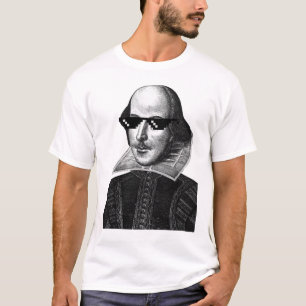 William Shakespeare with Shades White Manar T Shirt
