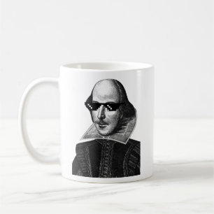 William Shakespeare with Sunglases Classic Kaffemugg