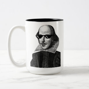 William Shakespeare with Sunglasses Två-Tonad Mugg