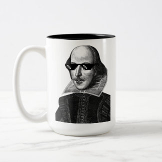 William Shakespeare with Sunglasses Två-Tonad Mugg