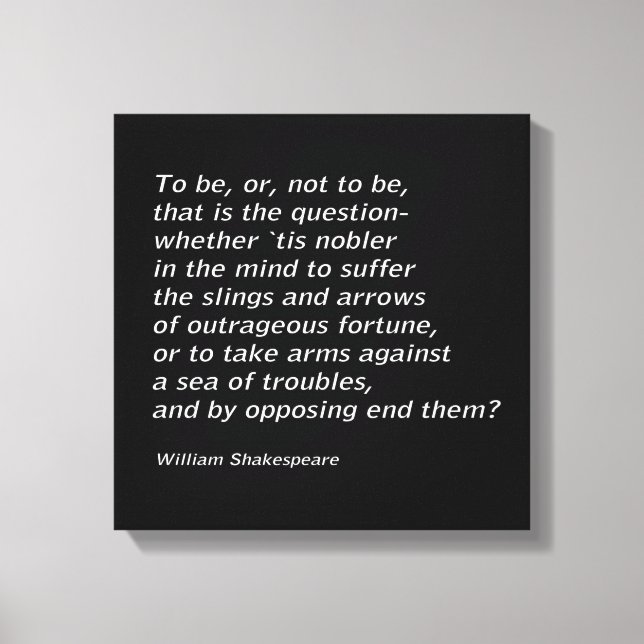 William Shakespeares `Hamlet` Canvastryck (Framsida)