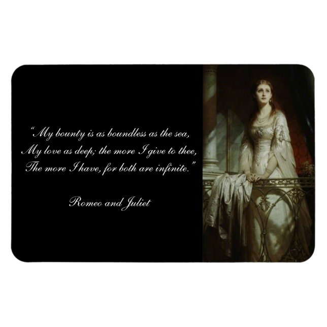 William Shakespeares Romeo och Juliet Quote Magnet (Horisontell)