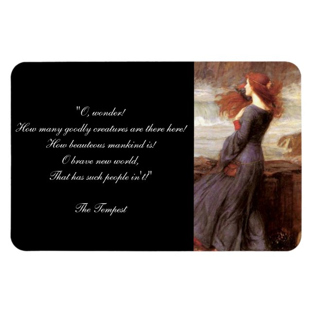 William Shakespeare's Tempest Quote Magnet (Horisontell)