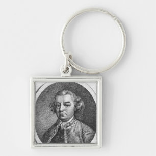 William Shenstone Fyrkantig Silverfärgad Nyckelring