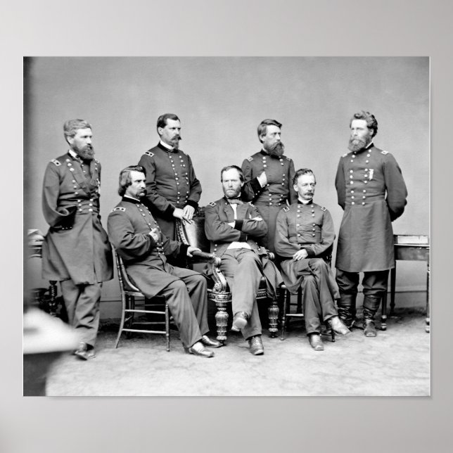 William Sherman och Hans Generals Poster (Framsidan)