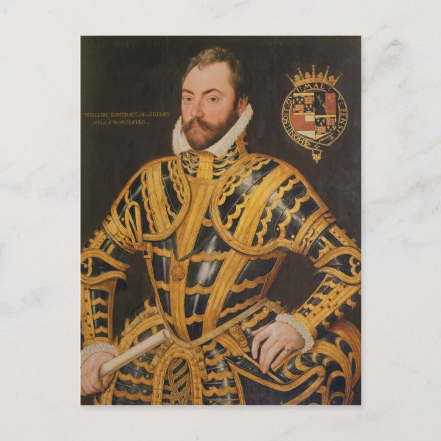 William Somerset 3rd Earl of Worcester Vykort (Framsida)