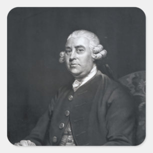 William Strahan, graverad av John Jones, 1792 Fyrkantigt Klistermärke