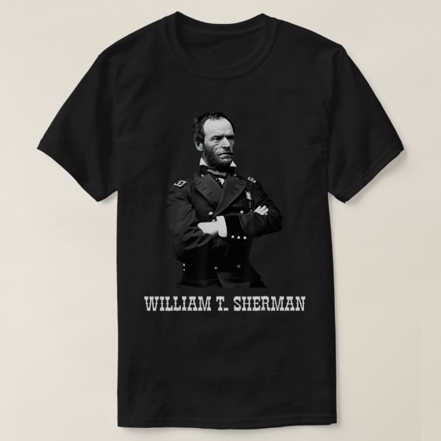 William Tecumseh Sherman American Civil Krig Histo T Shirt (Design framsida)
