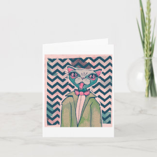 William The Cat Sticker Kort