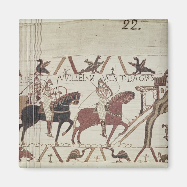 William the Conqueror anländer till Bayeux Magnet (Framsidan)