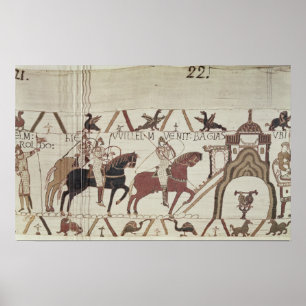 William the Conqueror anländer till Bayeux Poster