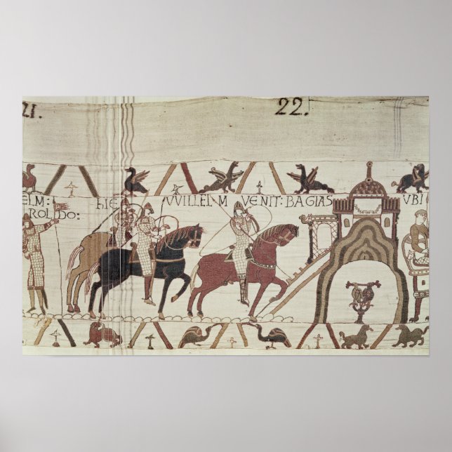 William the Conqueror anländer till Bayeux Poster (Framsidan)