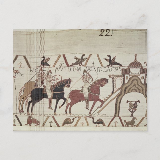 William the Conqueror anländer till Bayeux Vykort (Framsida)
