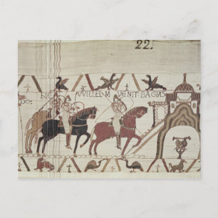 William the Conqueror anländer till Bayeux Vykort