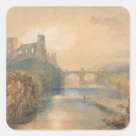 William Turner Barnard Castle Fyrkantigt Klistermärke