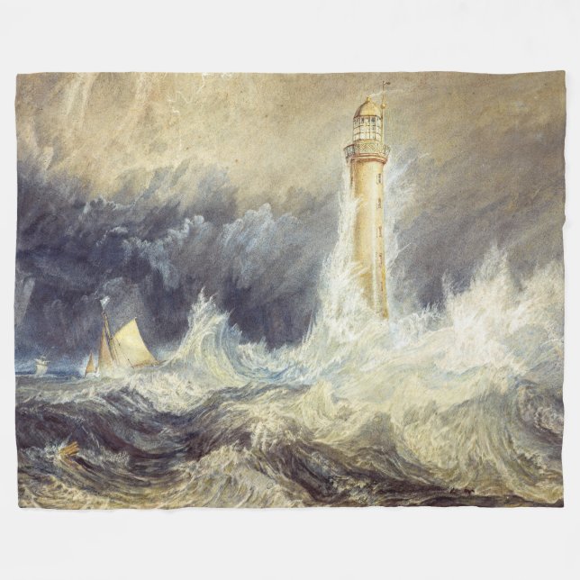 William Turner - Bell Rock Lighthouse Fleecefilt (Framsidan (Horisontell))
