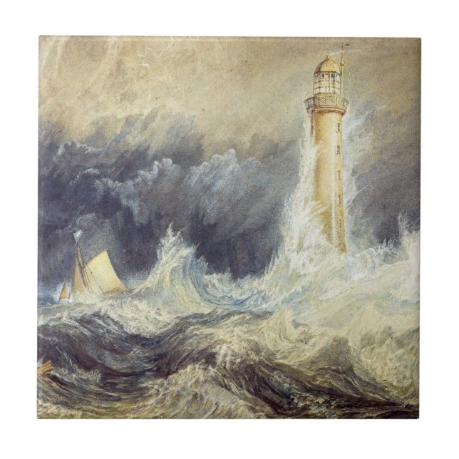 William Turner - Bell Rock Lighthouse Kakelplatta (Framsidan)