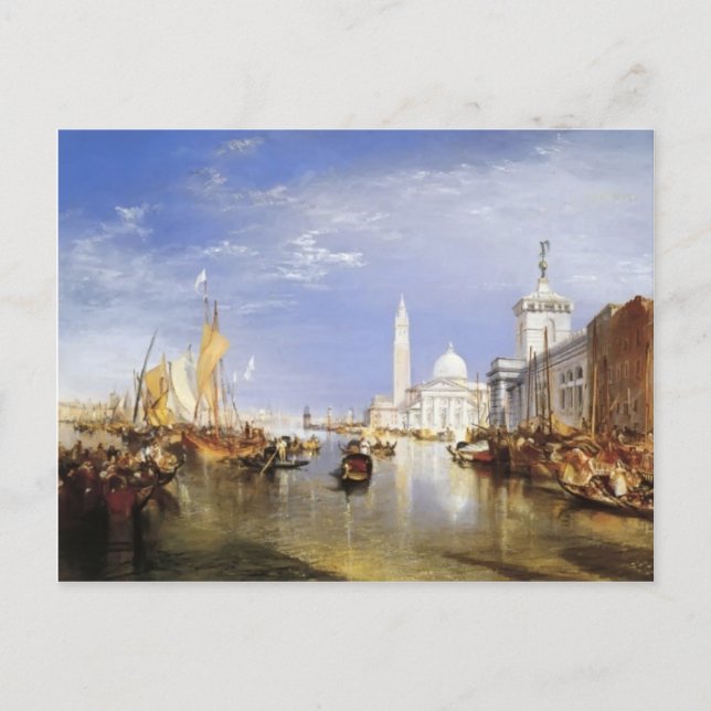 William Turner- Dogana och San Giorgio Maggiore Vykort (Framsida)