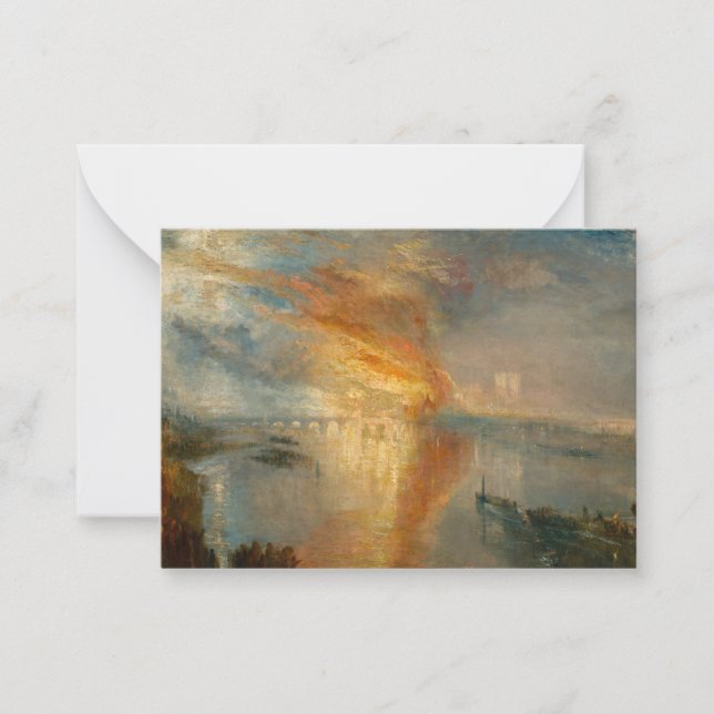 William Turner - Europaparlamentets bränning Anteckningskort (Framsida)