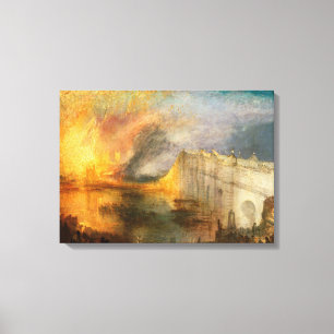 William Turner - Europaparlamentets bränning Canvastryck