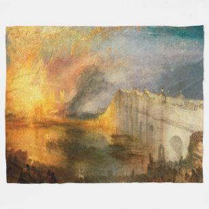 William Turner - Europaparlamentets bränning Fleecefilt