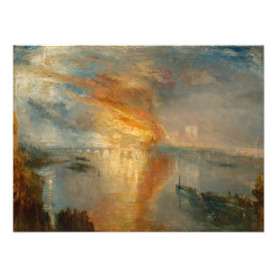 William Turner - Europaparlamentets bränning Fototryck