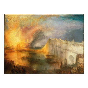 William Turner - Europaparlamentets bränning Fototryck