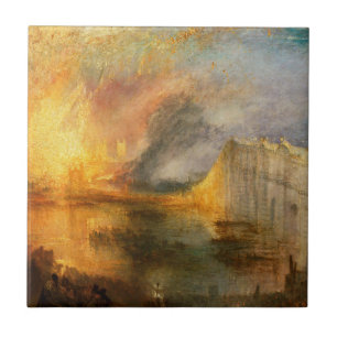 William Turner - Europaparlamentets bränning Kakelplatta