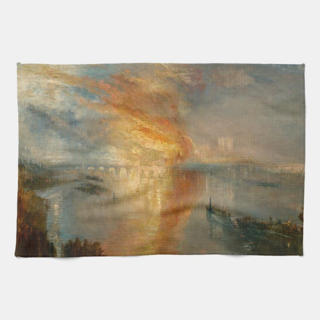 William Turner - Europaparlamentets bränning Kökshandduk (Horisontell)