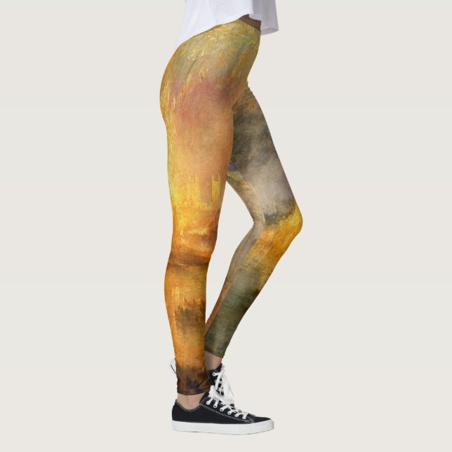 William Turner - Europaparlamentets bränning Leggings (Höger)