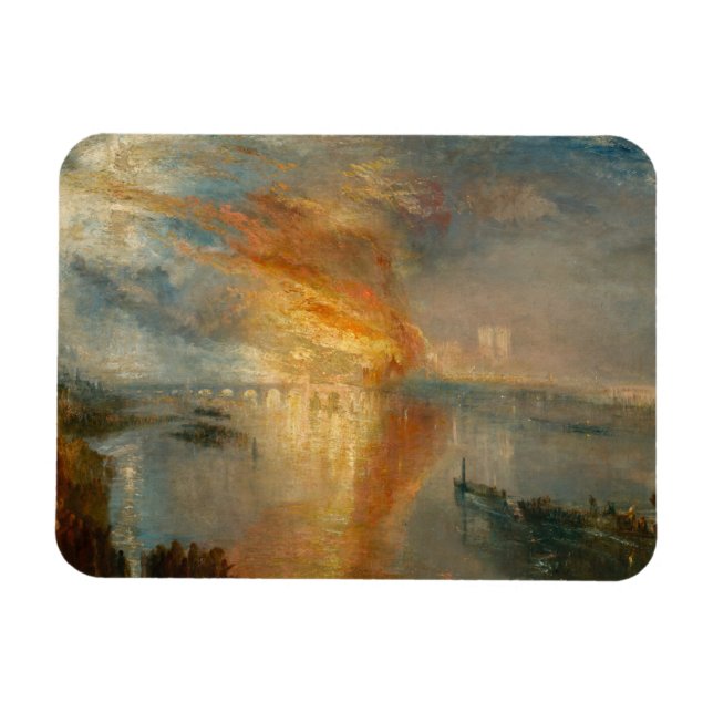 William Turner - Europaparlamentets bränning Magnet (Horisontell)