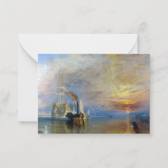William Turner - Fighting Temeraire Anteckningskort (Framsida)