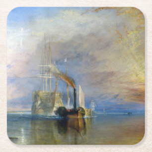 William Turner - Fighting Temeraire Underlägg Papper Kvadrat