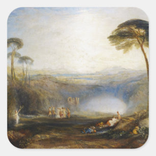 William Turner - Golden Bough Fyrkantigt Klistermärke