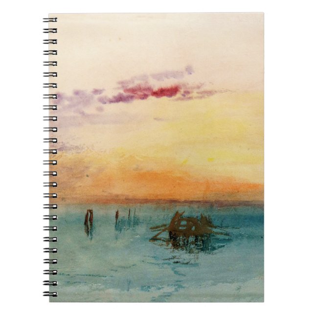 William Turner - Lagunen nära Venedig vid Sunset Anteckningsbok (Framsidan)