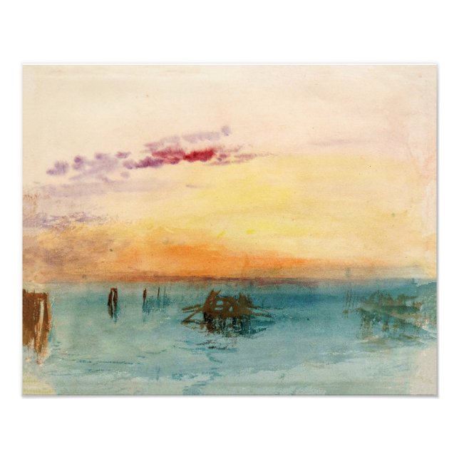 William Turner - Lagunen nära Venedig vid Sunset Fototryck (Framsidan)