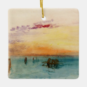William Turner - Lagunen nära Venedig vid Sunset Julgransprydnad Keramik