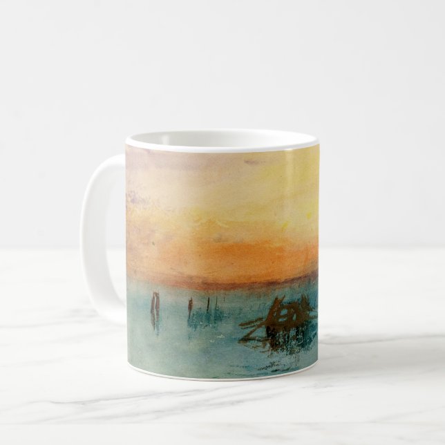 William Turner - Lagunen nära Venedig vid Sunset Kaffemugg (Framsida vänster)