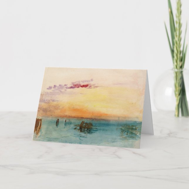William Turner - Lagunen nära Venedig vid Sunset Kort (Framsida)