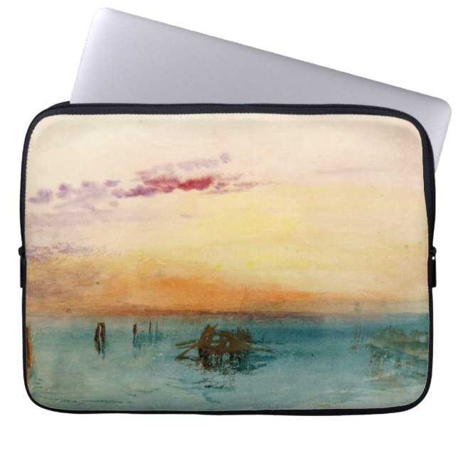 William Turner - Lagunen nära Venedig vid Sunset Laptop Fodral (Framsidan)