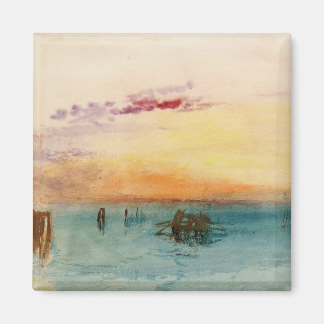 William Turner - Lagunen nära Venedig vid Sunset Magnet (Framsidan)